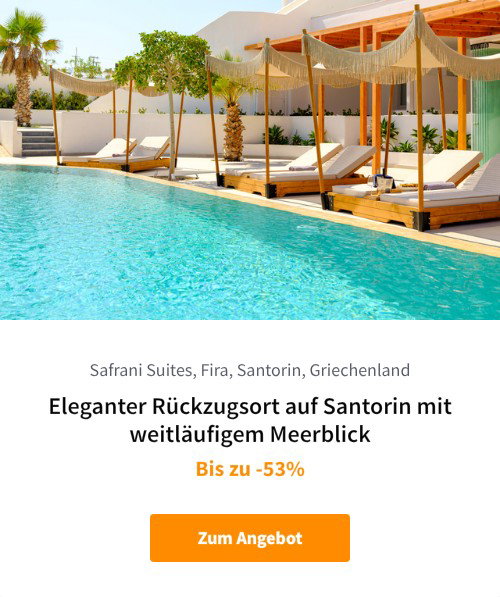 Eleganter Rückzugsort auf Santorin mit weitläufigem Meerblick