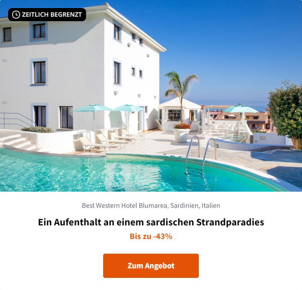 Ein Aufenthalt an einem sardischen Strandparadies
