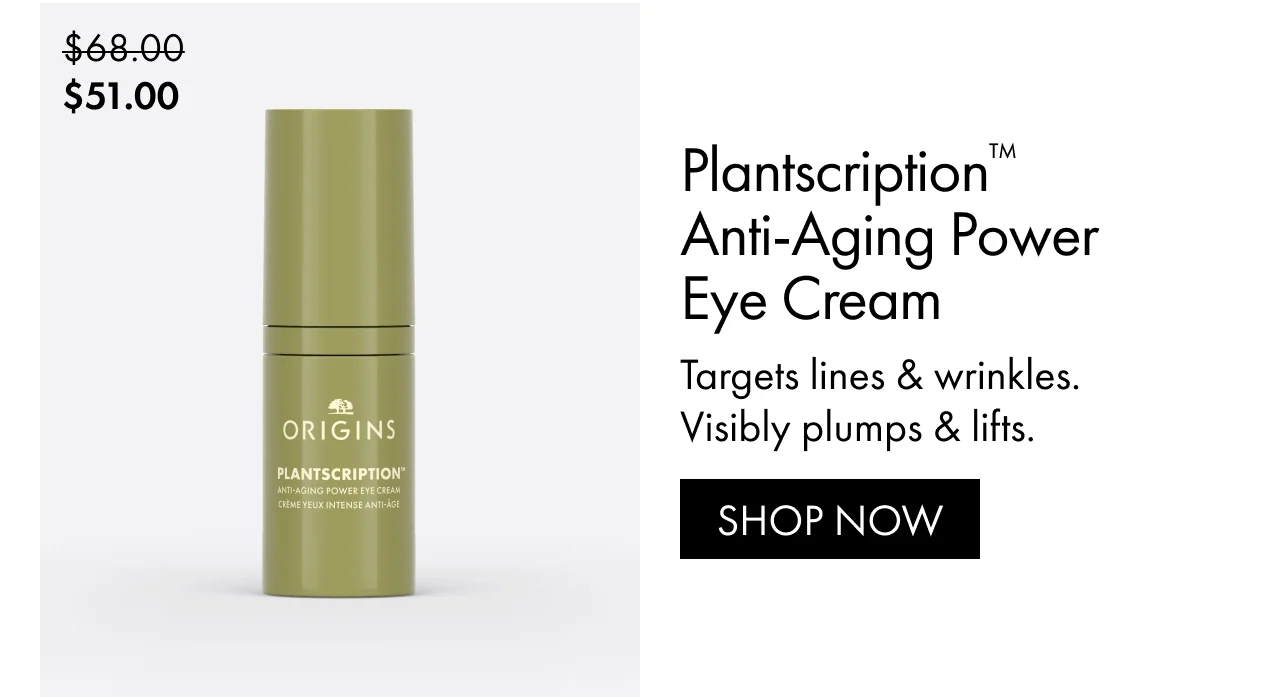 Plantscription™ Anti-Aging Power Eye Cream | Targets lines & wrinkles. Visibly plumps & lifts. | SHOP NOW | $51.00