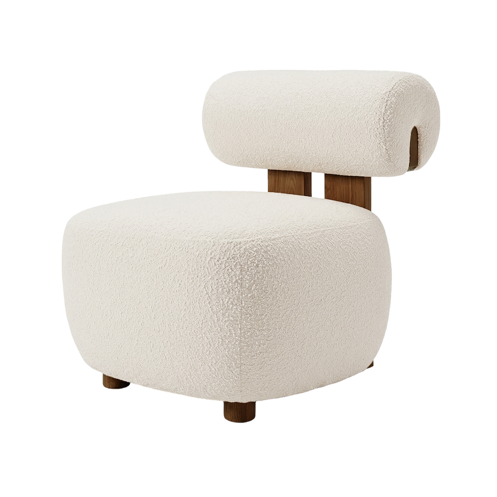 Renley Boucle Armless Accent Chair