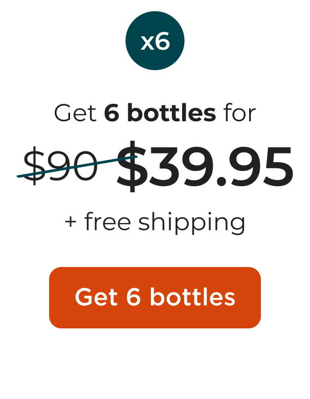 6 bottles for $39.95 + free shipping
