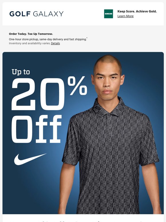 Up to 20% OFF select Nike apparel for a limited time! 🚨