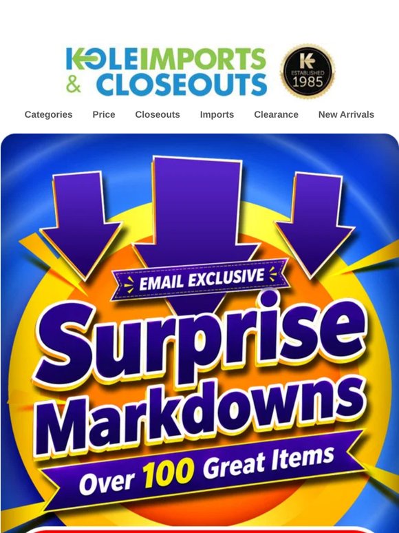 ⚠️ Surprise Markdowns!