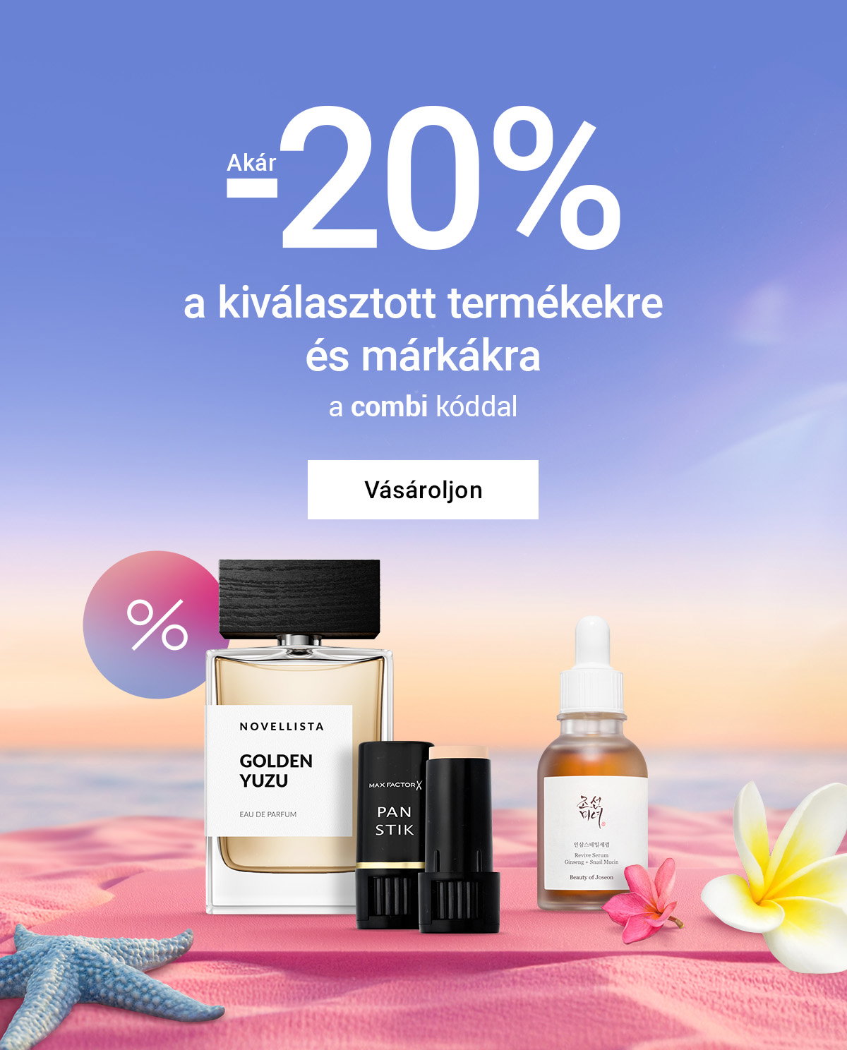 Až −20 % na vybrané produkty a značky
