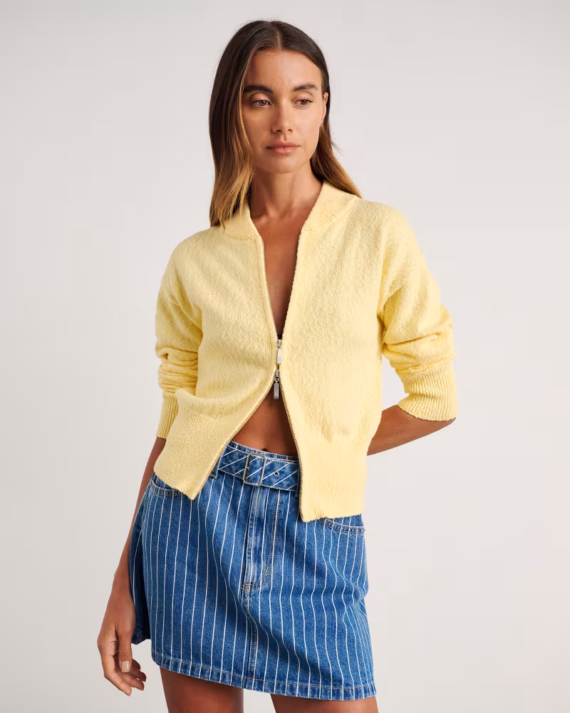 Image of Arden Zip Knit Cardigan
