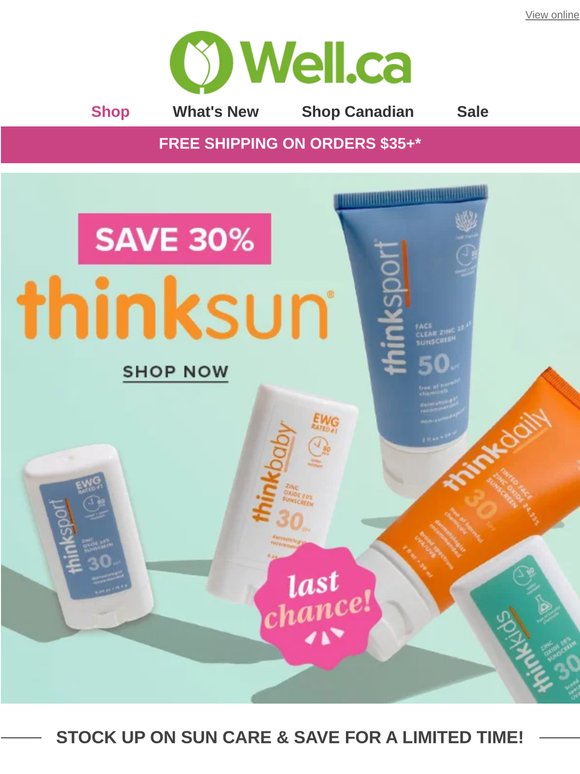 Last Chance! ☀️ 30% Off Thinksun Ends Tonight!