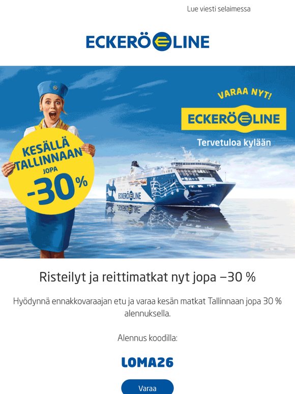 Varaa kesän risteilyt ennakkoon ja säästä 💰