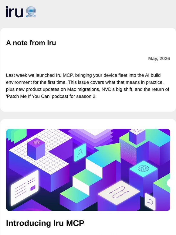 One prompt. No console. Introducing Iru MCP.