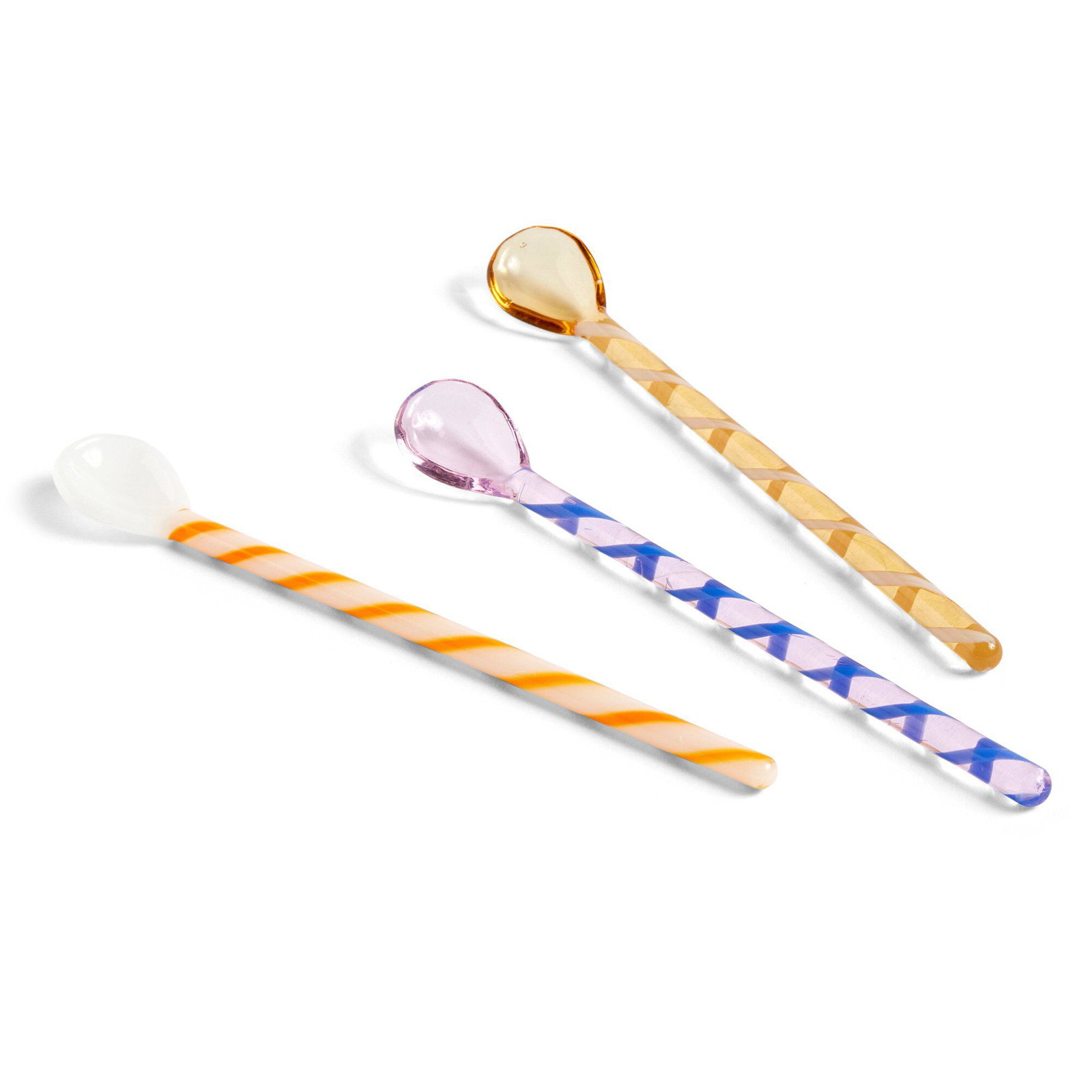 Hay Spice glassker, 12 cm, 3-pak, amber/light pink/white
