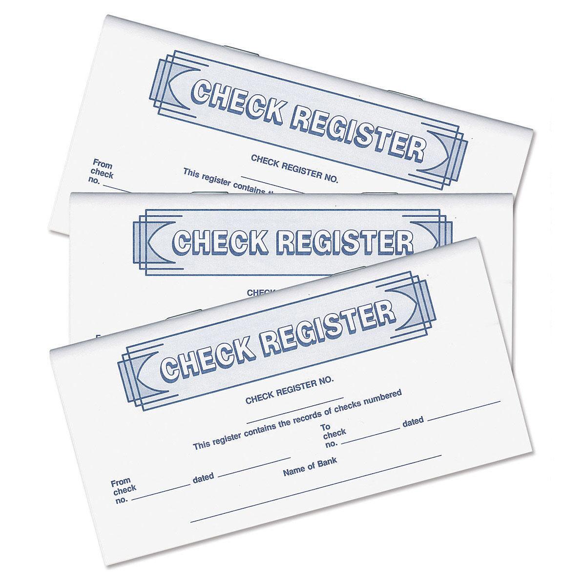 Image of Checkbook Registers