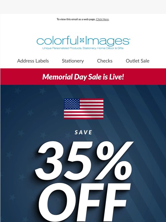 It's here! Memorial Day Sale - save 35% sitewide