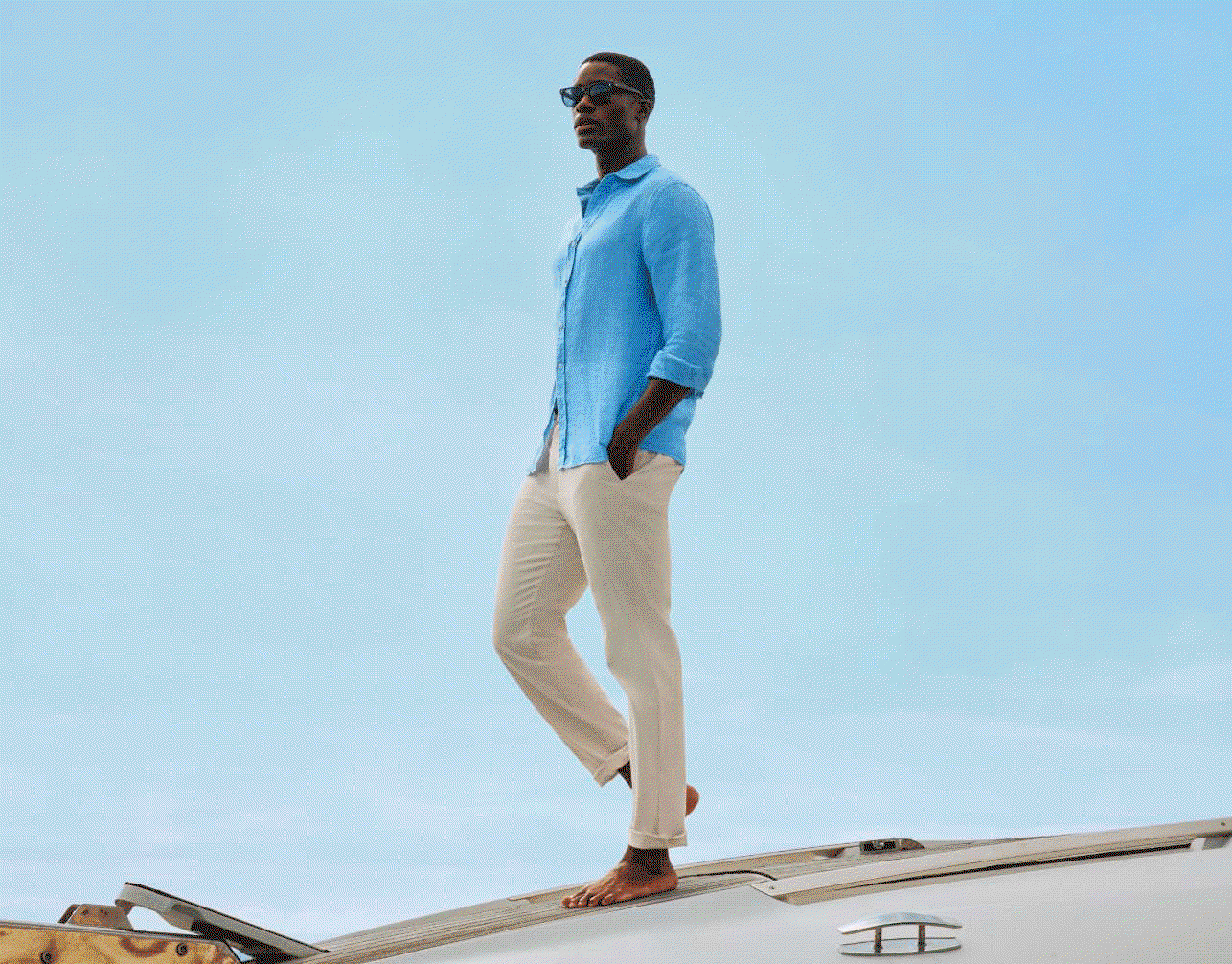 Pure Linen Shirt – Ocean Blue
