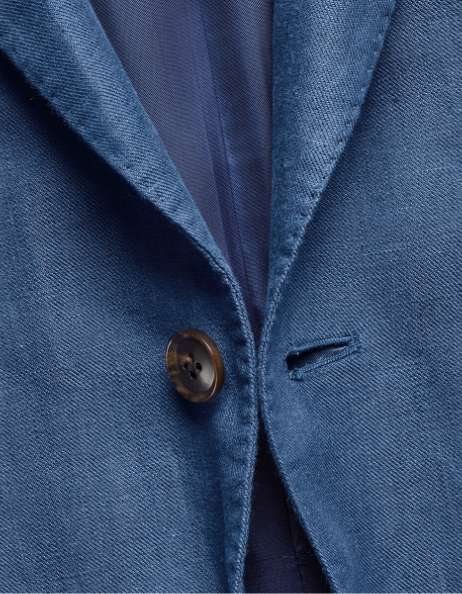 Linen Suit - Denim Blue