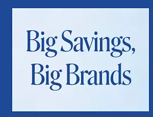 Big Savings, Big Brands.