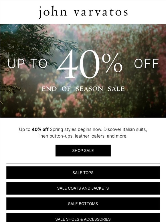 The End of Season Sale Starts Now