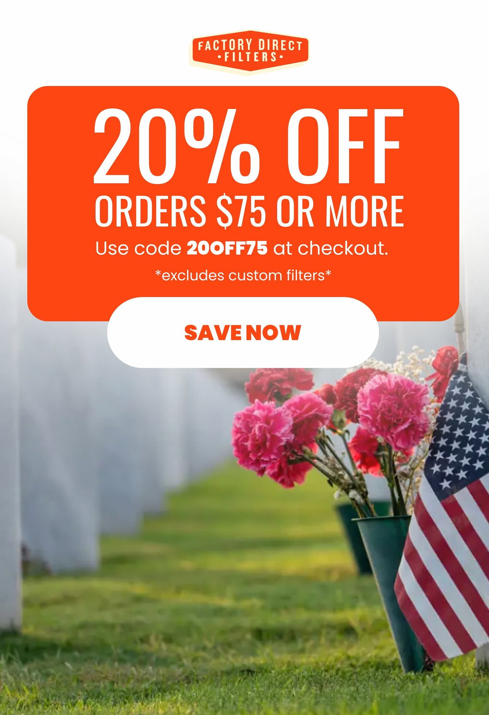 Memorial Day Sale: 20% OFF Orders $75+ Use Code 20OFF75