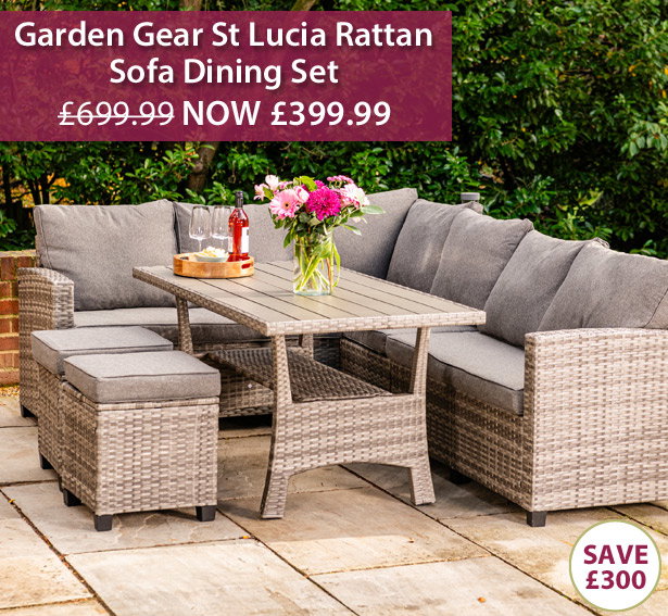 Garden Gear St Lucia Rattan Sofa Dining Set