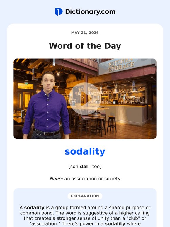 The Power of "Sodality"