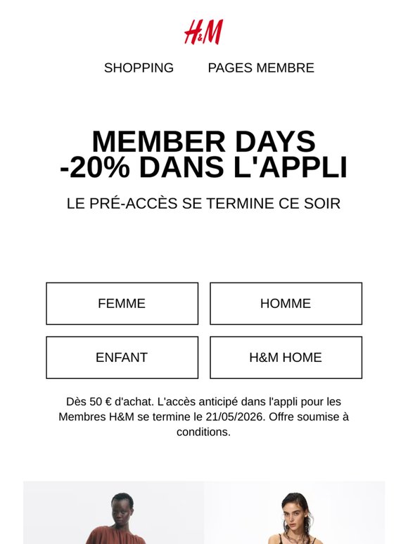 Dernier jour : -20% en pré-accès dans l'appli