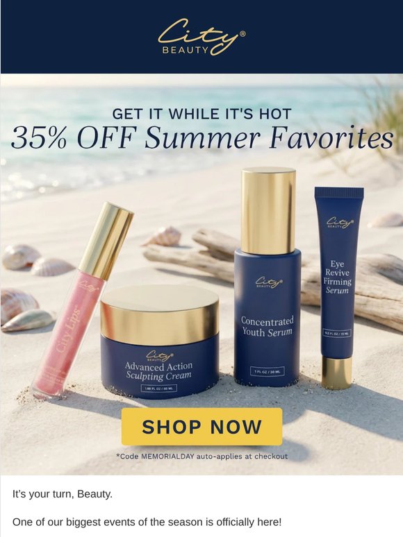it's official 💛 35% off sitewide