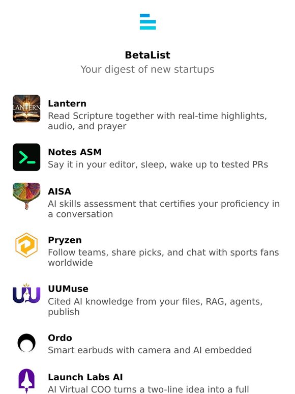Lantern, Notes ASM, AISA, Pryzen, UUMuse, and more