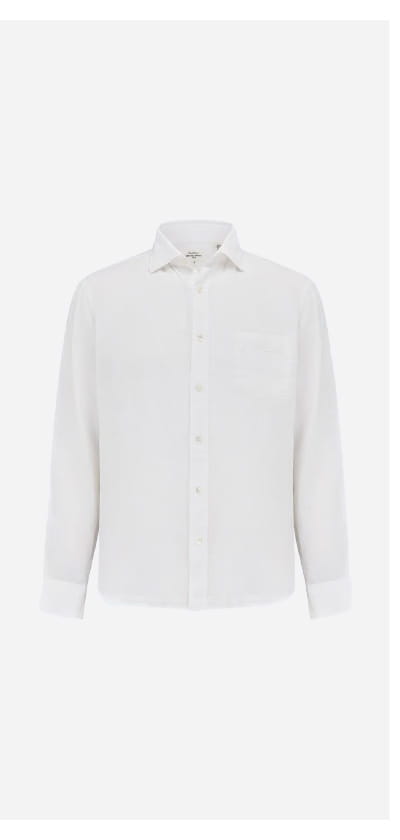 Paul Linen Shirt In White