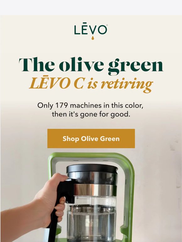 The Olive Green LĒVO C is officially retiring 🫒