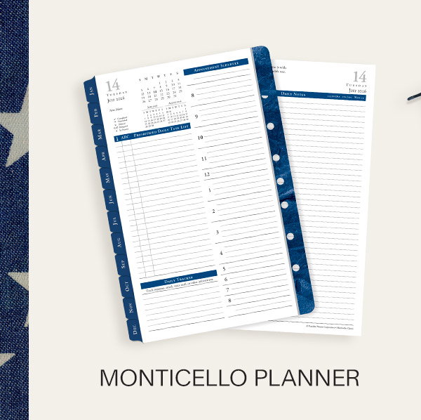 Monticello Planner.