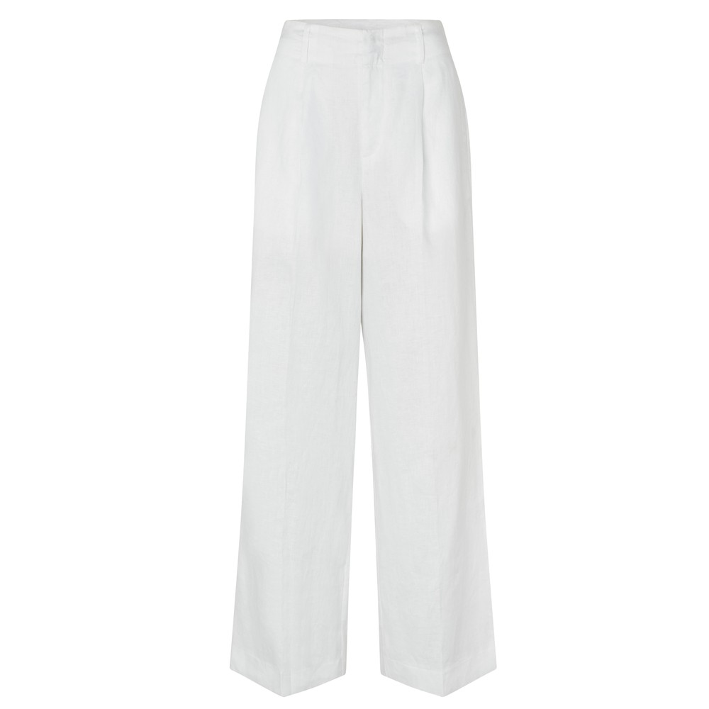 Image of Dabrinadea Linen Trousers - Natural White