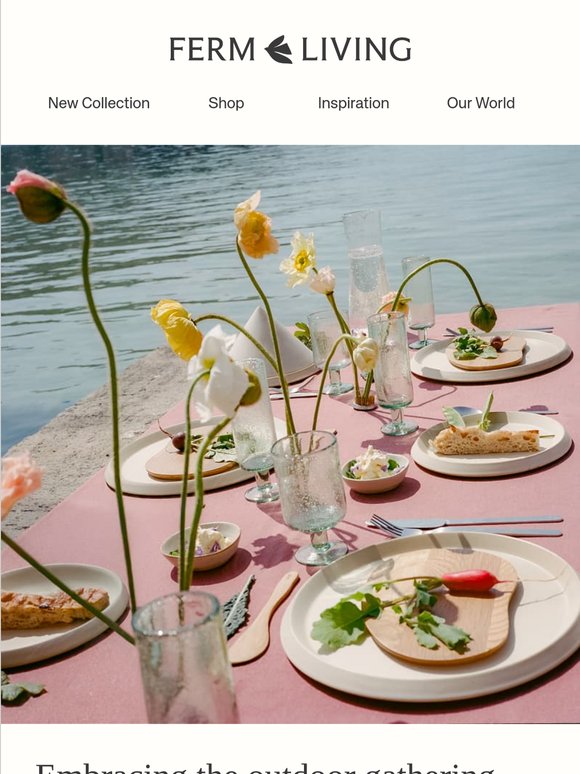 Outdoor table settings for the warm season ahead