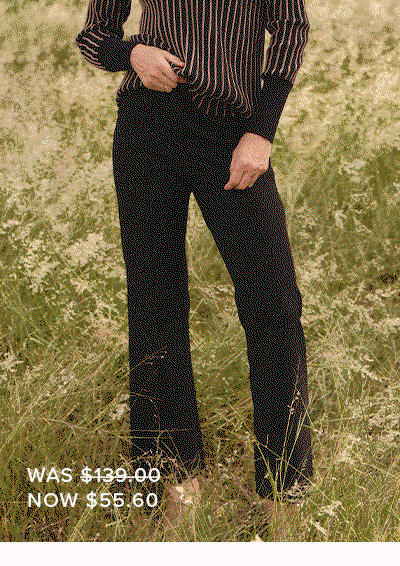 Shop Stretch Wide Leg Pants in Black