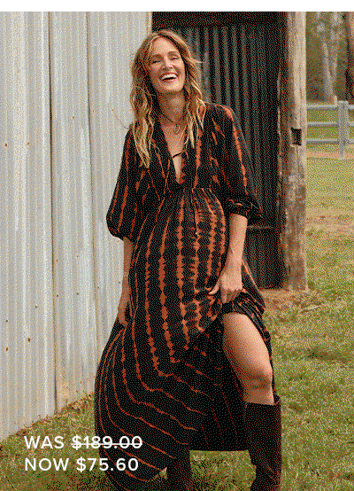 Shop Cairo Boho Dress in Ember Nights