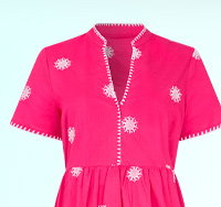 Beautiful And Bright Embroidered Tunic Dress