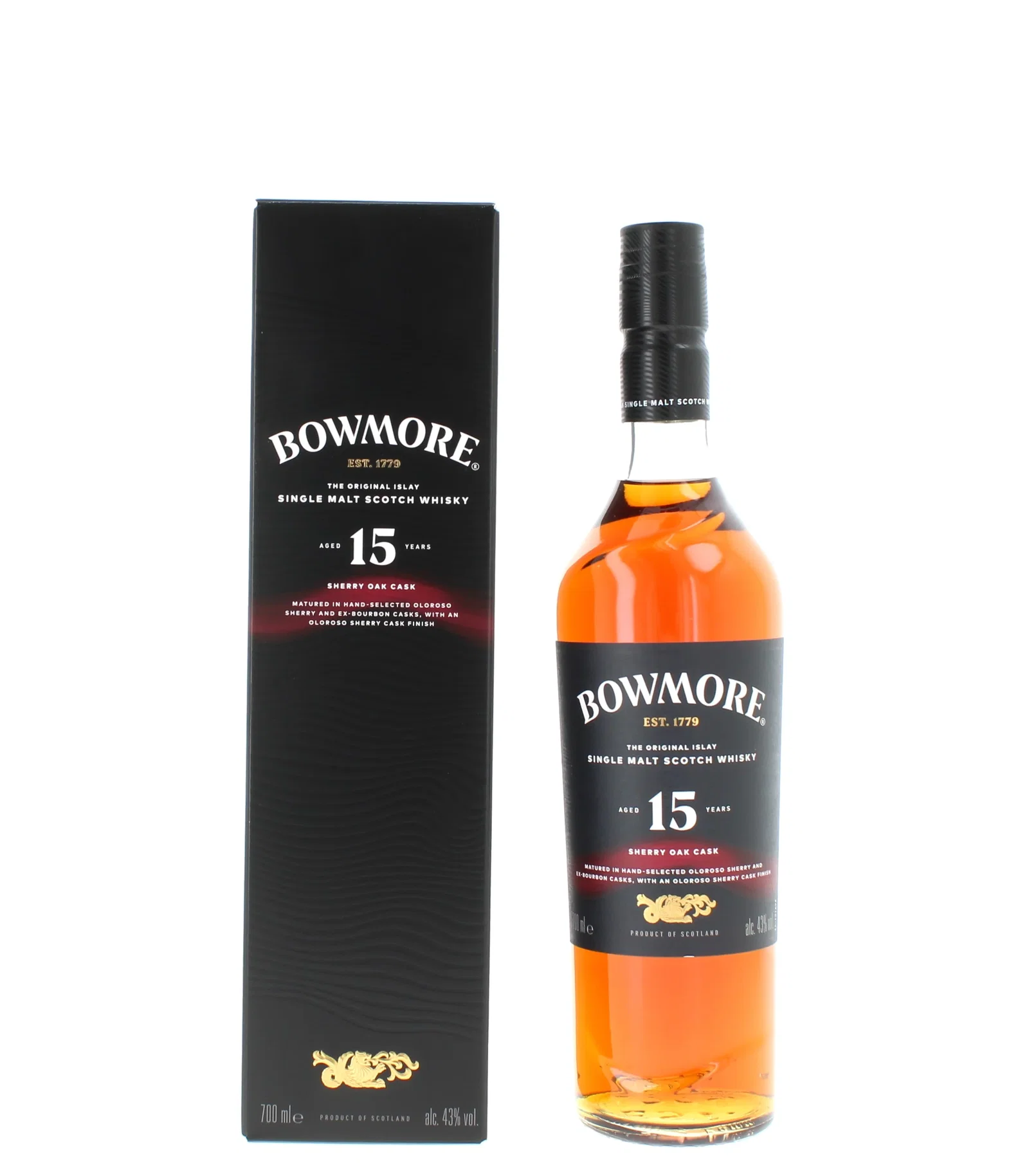Image of Bowmore 15 Year Old Sherry Oak Islay Single Malt - 70cl 43%