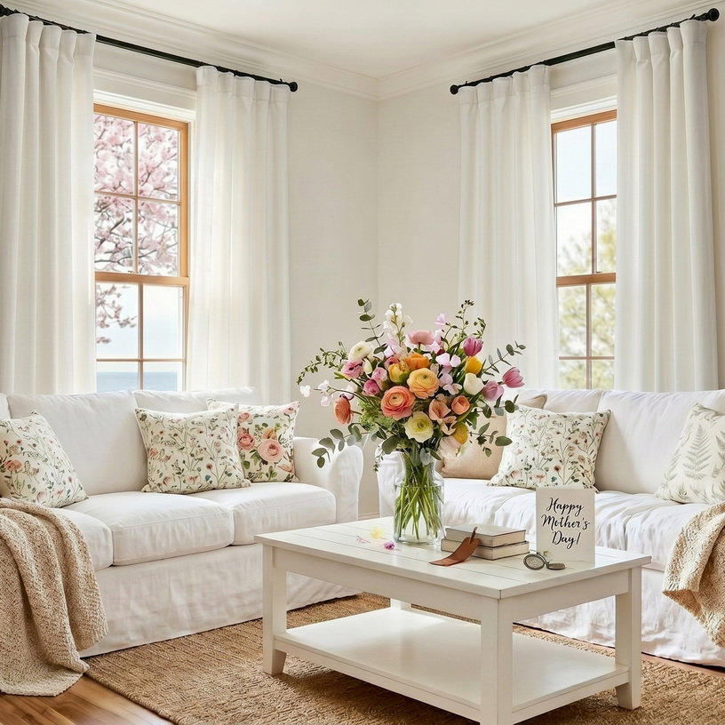 Textured Faux Linen Curtains