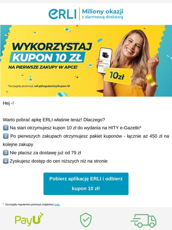Twój kupon 10 zł już czeka – pobierz apkę i zgarnij bonus 🎁