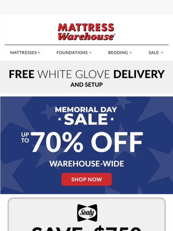 Your Memorial Day Savings Await: Up To 70% OFF!