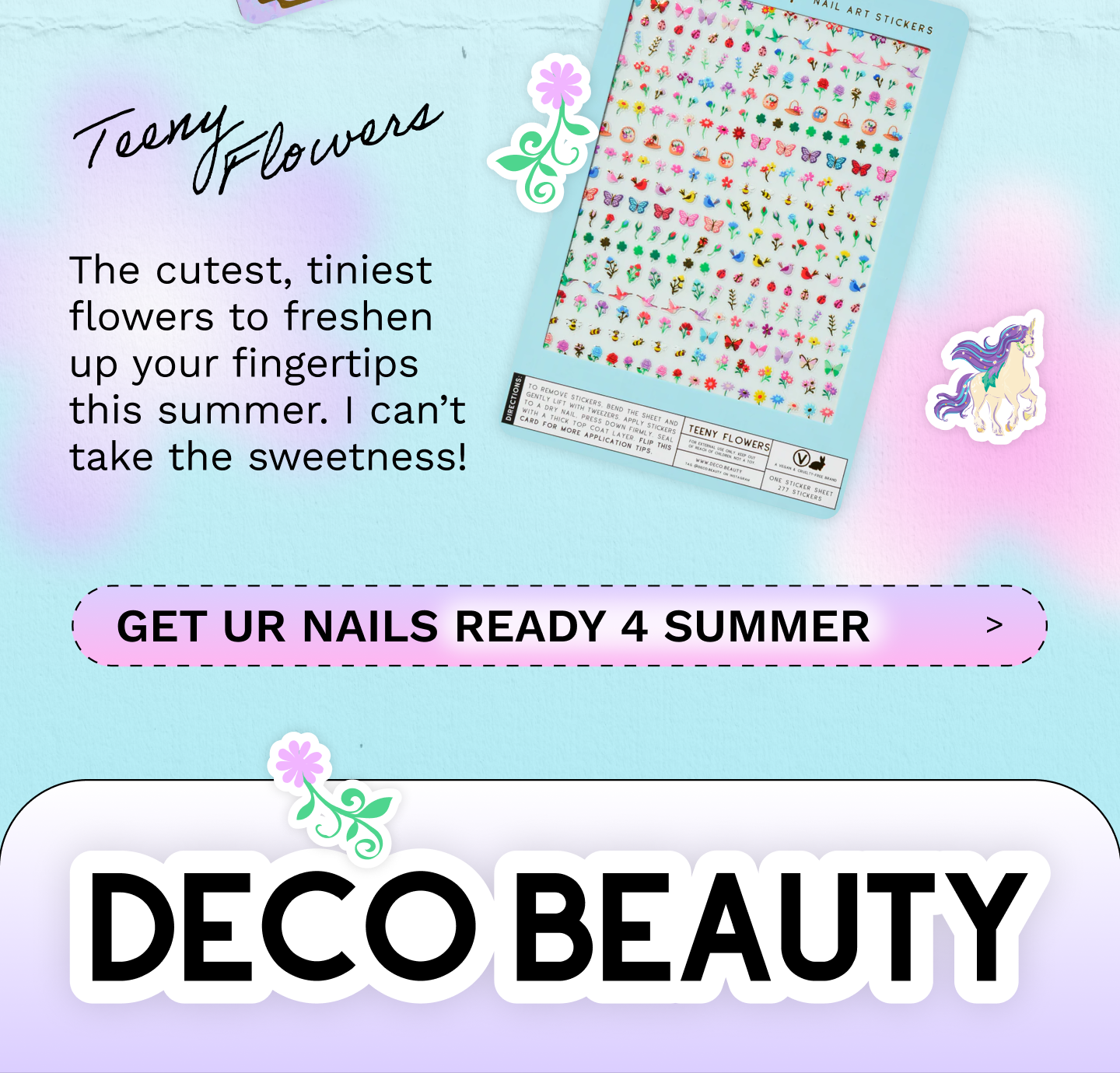 The cutest, tiniest flowers to freshen up your fingertips this summer. I can’t take the sweetness!