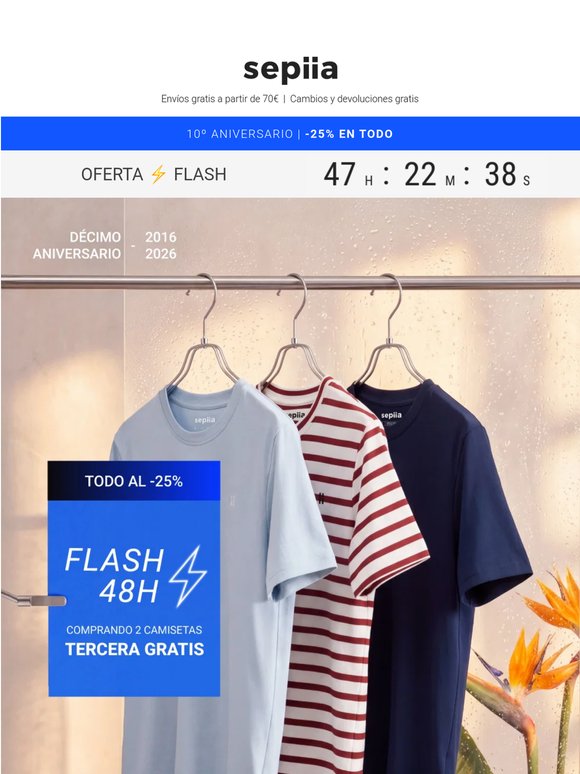 Compra dos camisetas y llévate una GRATIS