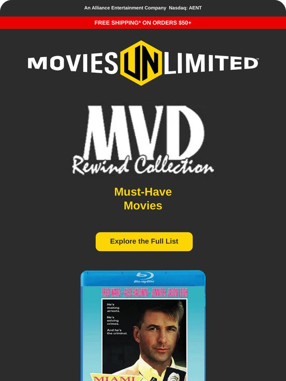 Must-Have Movies from MVD Rewind on Sale!