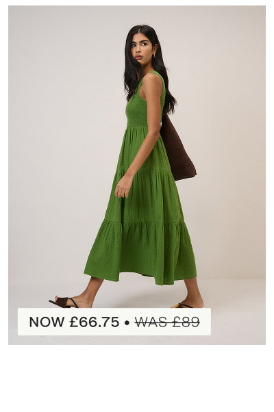 Green Sleeveless Charlie Midi Dress