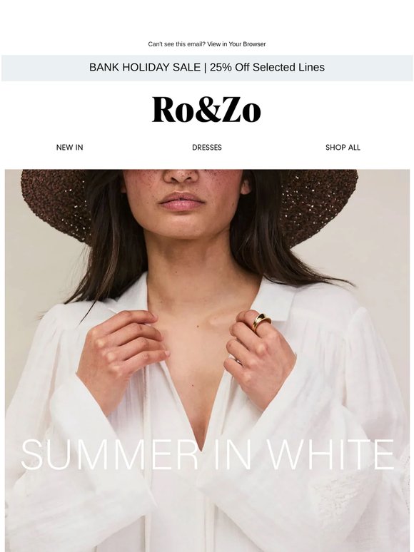 Summer In White | 25% Off Selected Styles