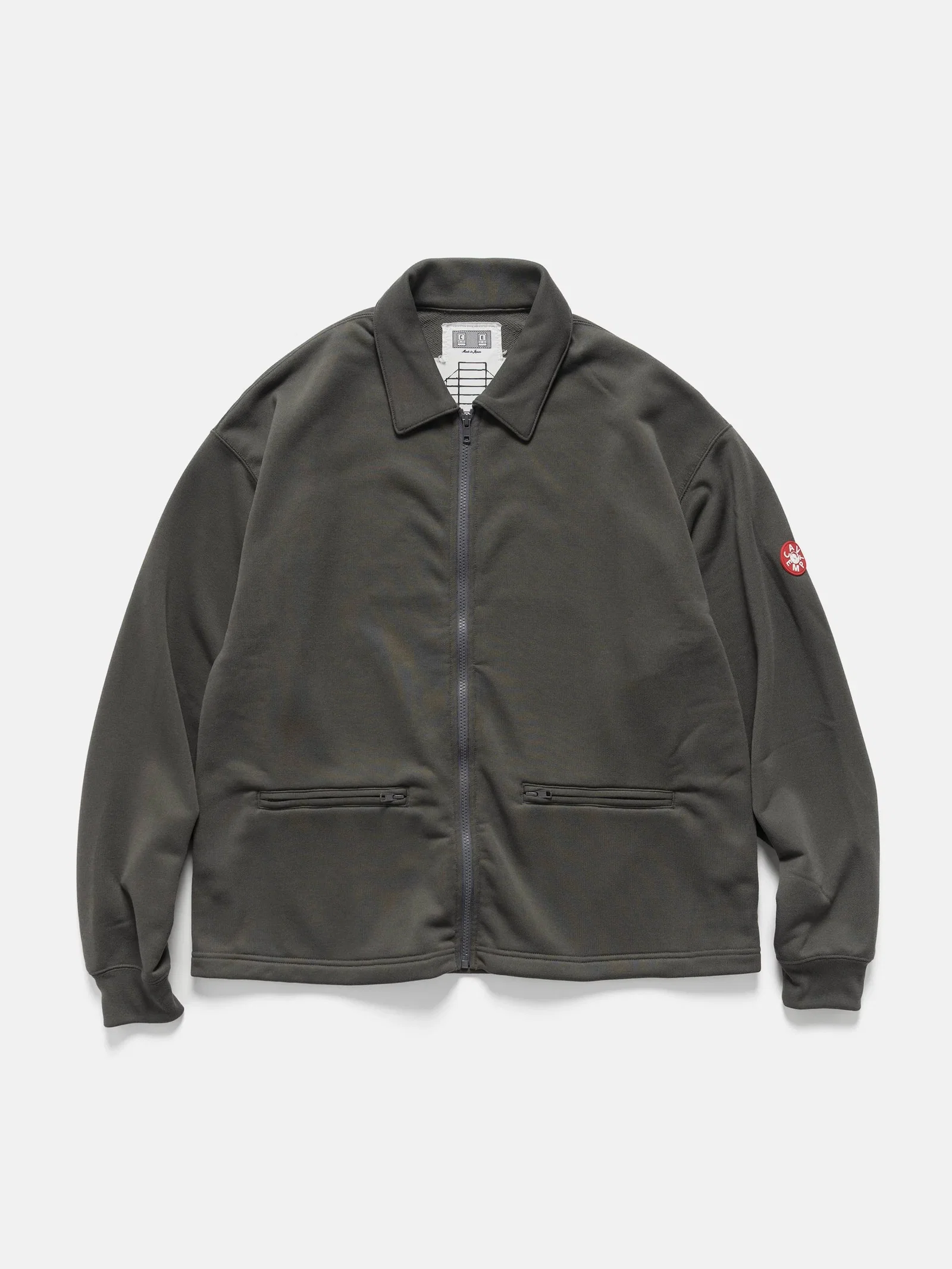 Image of PE Jersey Collared Zip Up Charcoal