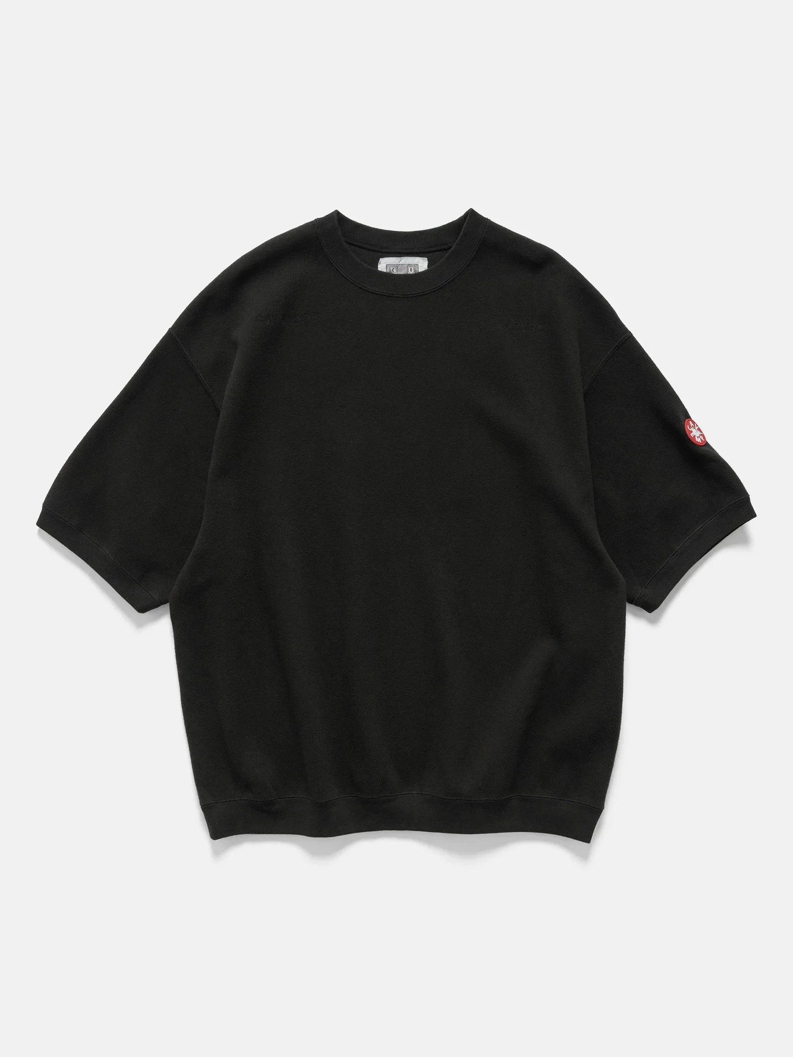 Image of Dbl Knit Short Sleeve Crew Neck Black
