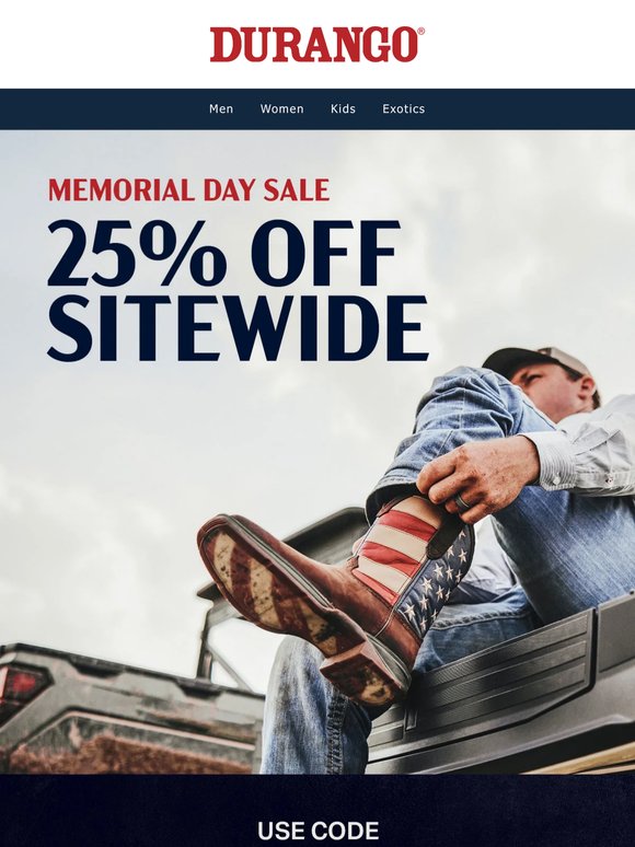 Memorial Day Savings start now