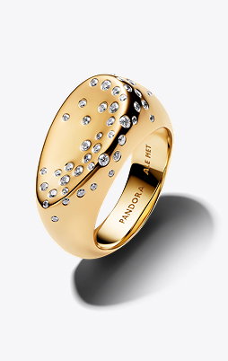 Stone-Set Oval Domed Signet Ring