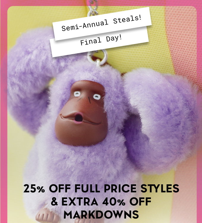 Semi Annual Sale: 25% Off Full Price Styles & 40% Off Markdowns