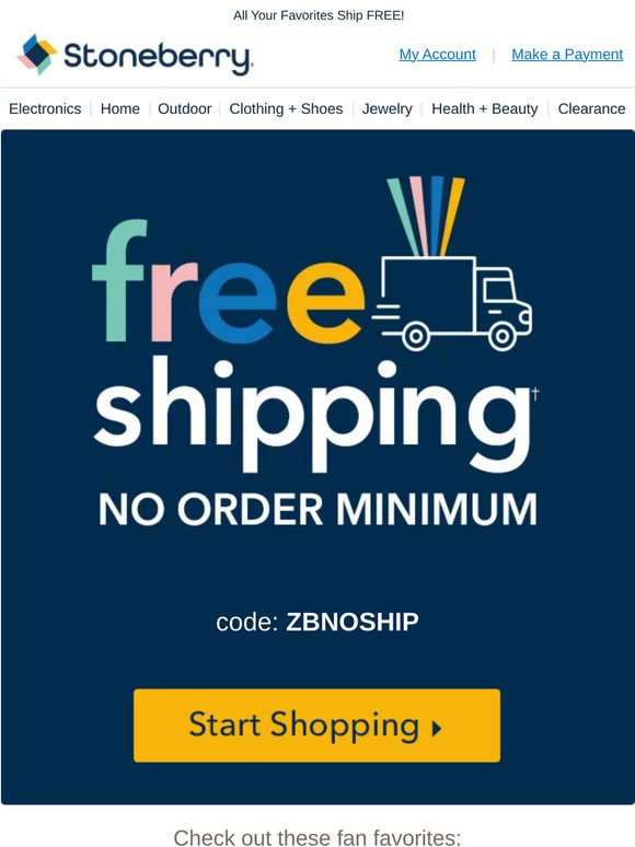 We'd Like To Welcome You... With FREE Shipping!