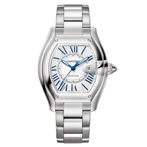  Cartier Roadster Medium Model with Steel bracelet and white dial