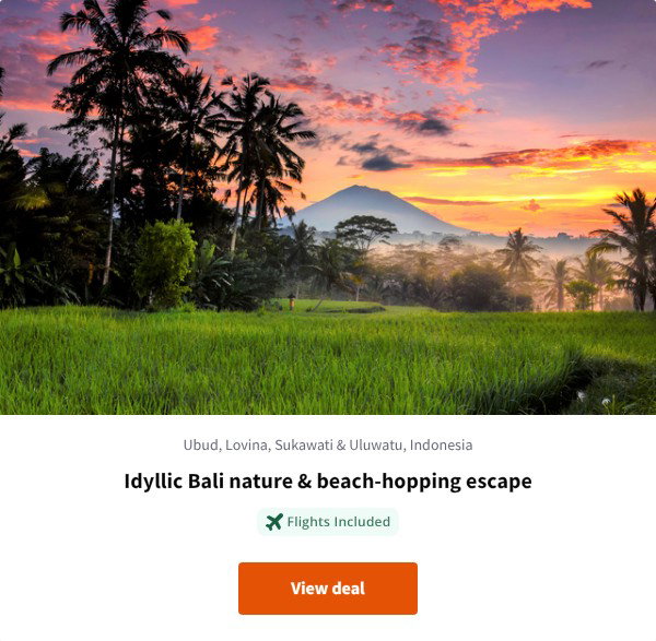 Idyllic Bali nature &amp; beach-hopping escape